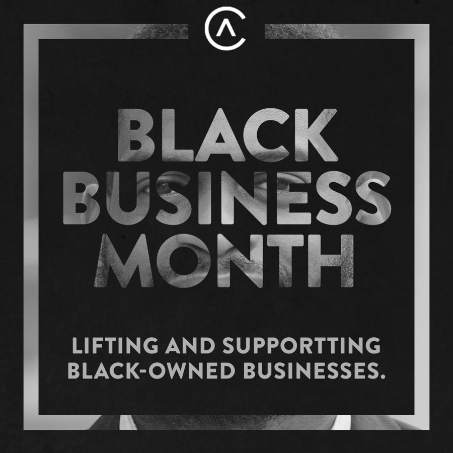 ADCOLOR post for Black Business Month: lifting and supporting Black-owned businesses.